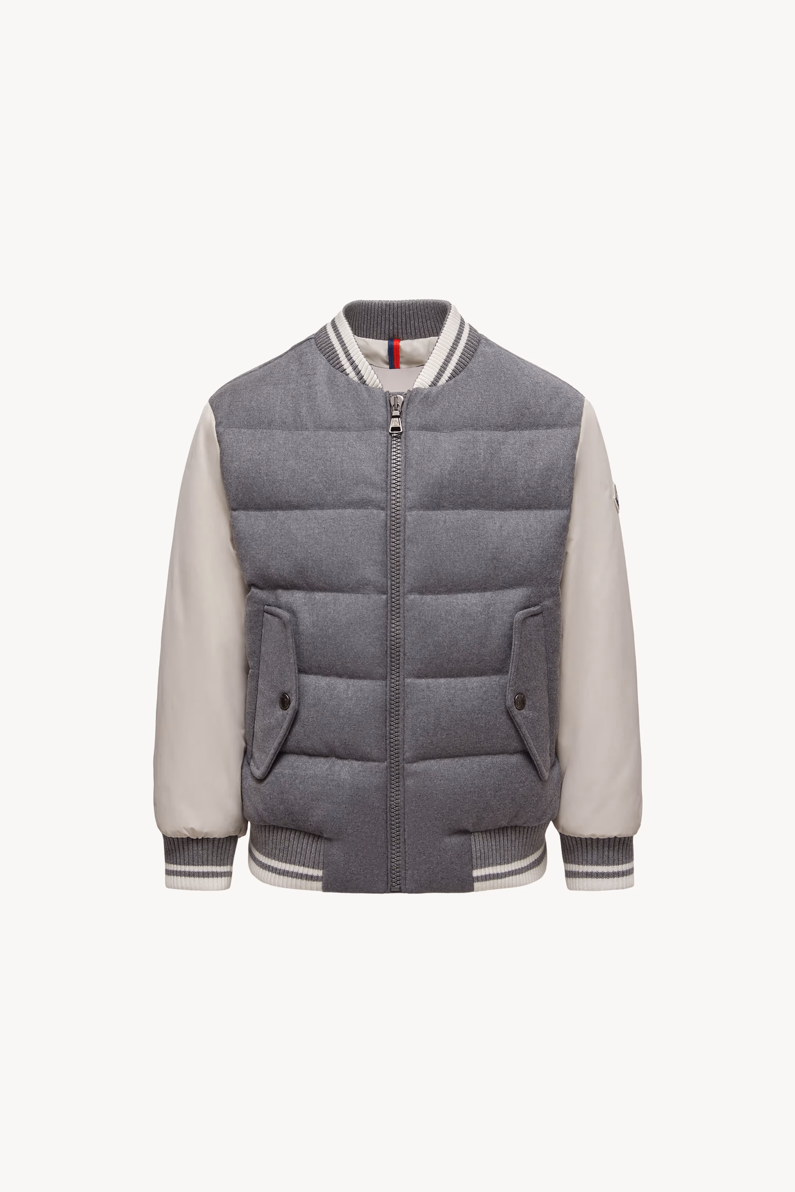 Alvaro Wool Down Bomber Jacket Boy Grey Moncler 0